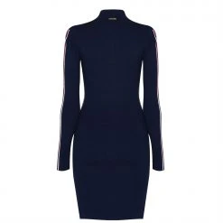 MICHAEL Michael Kors Michael Michael Kors Long Sleeve Tape Polo Dress -MICHAEL Michael Kors Official Shop 65223918 xxl a10